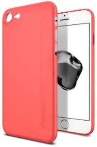 Spigen iPhone 7 ile Uyumlu Kılıf Air Skin Ultra İnce 4 Tarafı Tam Koruma Crimson Red