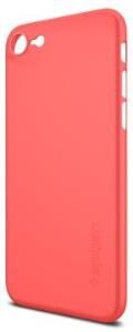 Spigen iPhone 7 ile Uyumlu Kılıf Air Skin Ultra İnce 4 Tarafı Tam Koruma Crimson Red