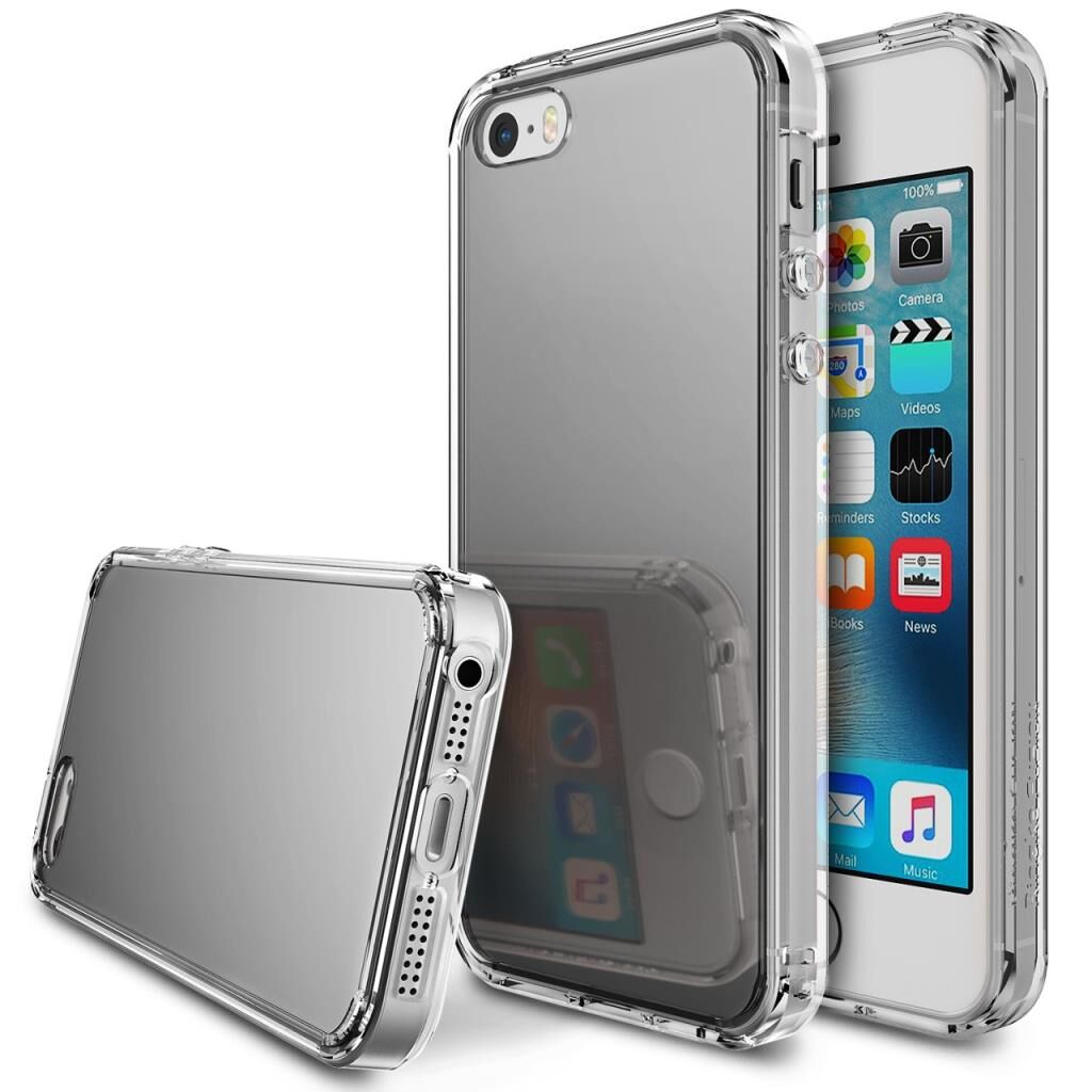 Ringke Mirror Fusion iPhone SE/ 5S/ 5 ile Uyumlu Aynalı Kılıf Silver