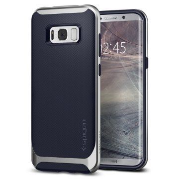 Spigen Galaxy S8 ile Uyumlu Kılıf Neo Hybrid Silver Arctic