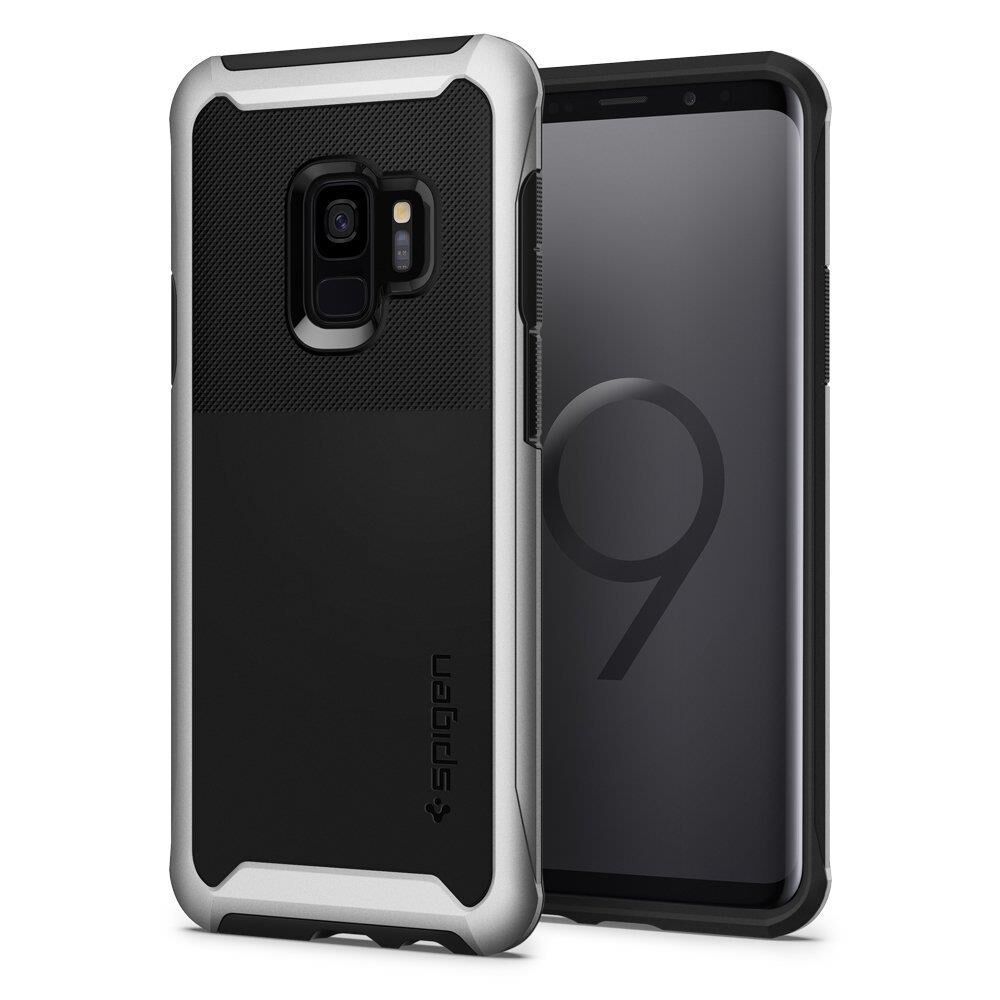 Spigen Galaxy S9 ile Uyumlu Kılıf Neo Hybrid Urban Silver Arctic