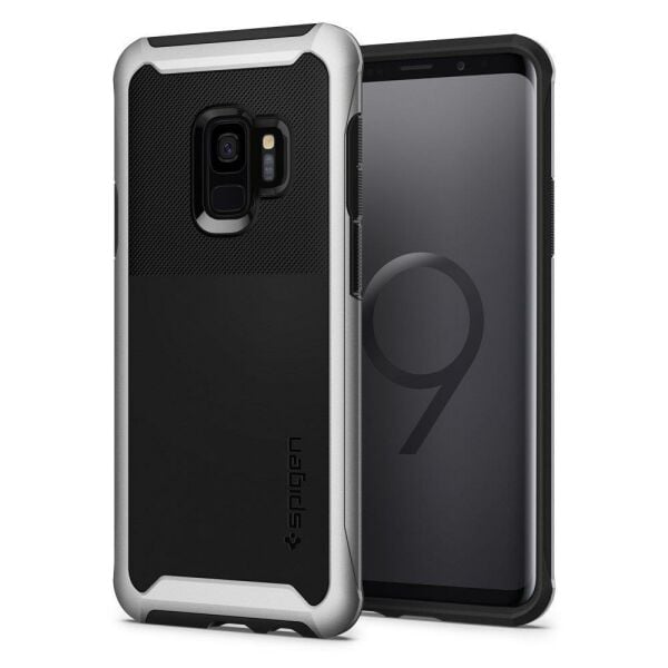 Spigen Galaxy S9 ile Uyumlu Kılıf Neo Hybrid Urban Silver Arctic