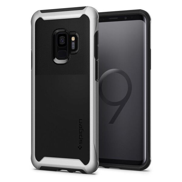 Spigen Galaxy S9 ile Uyumlu Kılıf Neo Hybrid Urban Silver Arctic