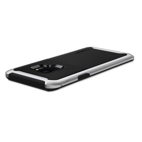 Spigen Galaxy S9 ile Uyumlu Kılıf Neo Hybrid Urban Silver Arctic