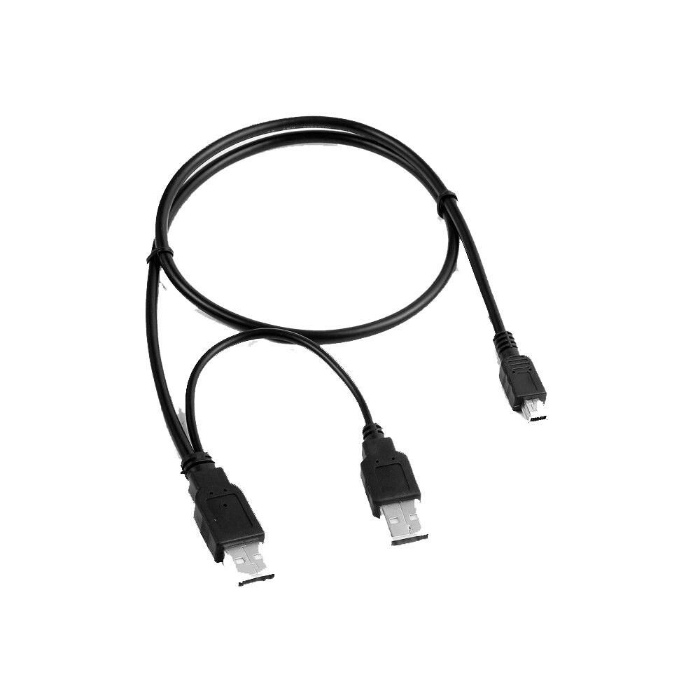 Nivatech Çift Usb Girişli 5 Pin Mini Usb Kablo 50cm