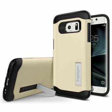 Spigen Galaxy S7 Edge ile Uyumlu Kılıf Slim Armor Champagne Gold
