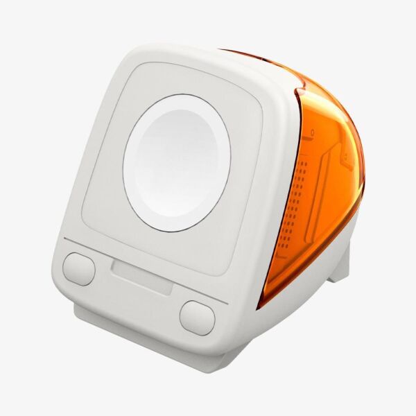Spigen Apple Watch ile uyumlu Saat Standı Classic C1 Dayanıklı Silikon Malzeme Bondi Blue iMac Tasarım Stand Tangerine