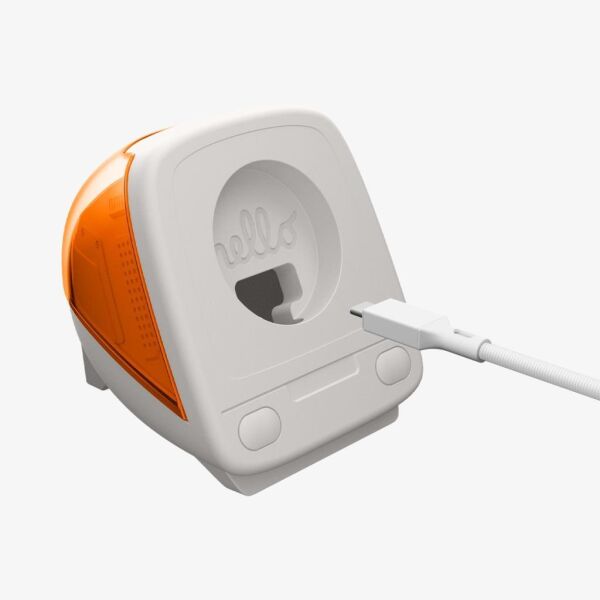 Spigen Apple Watch ile uyumlu Saat Standı Classic C1 Dayanıklı Silikon Malzeme Bondi Blue iMac Tasarım Stand Tangerine