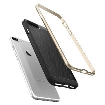 Spigen iPhone 7 Plus ile Uyumlu Kılıf Neo Hybrid Champagne Gold