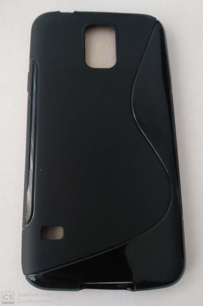 Galaxy S5 G900 ile Uyumlu S Desenli Silikon Kılıf Siyah