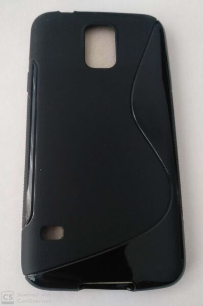 Galaxy S5 G900 ile Uyumlu S Desenli Silikon Kılıf Siyah