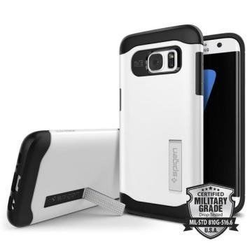 Spigen Galaxy S7 Edge ile Uyumlu Kılıf Slim Armor Shimmery White