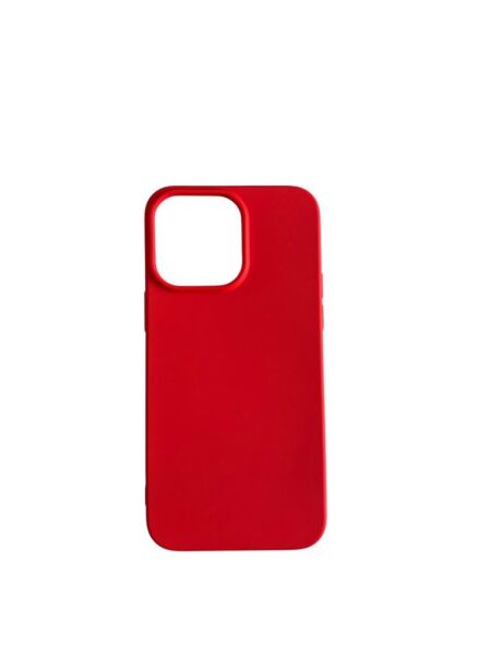 iPhone 14 Pro Max ile Uyumlu Cappy Silikon Kılıf Kırmızı