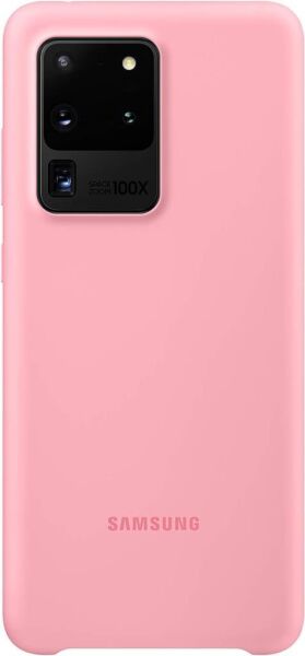 Galaxy S20 Ultra ile Uyumlu Silikon Kılıf Pembe EF-PG988TPEGWW