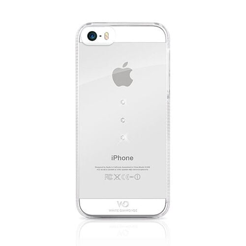 White Diamonds iPhone SE/5S/5 ile Uyumlu Swarovski Trinity Desenli Kılıf Crystal (Out)