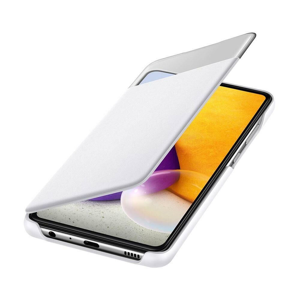 Galaxy A72 ile Uyumlu S View Cüzdan Kılıf Beyaz EF-EA725PWEGWW (Out)