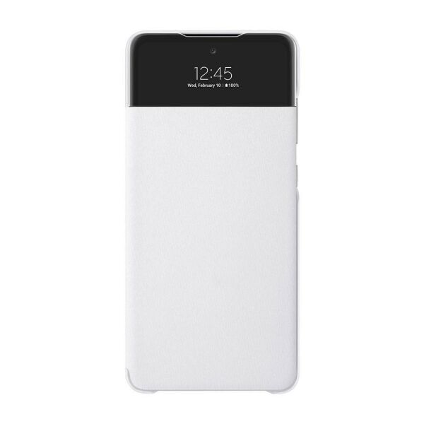 Galaxy A72 ile Uyumlu S View Cüzdan Kılıf Beyaz EF-EA725PWEGWW (Out)