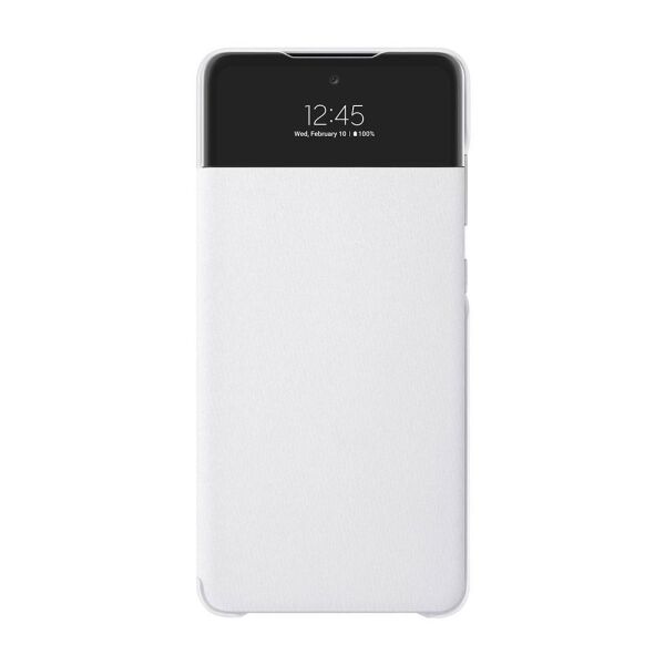 Galaxy A72 ile Uyumlu S View Cüzdan Kılıf Beyaz EF-EA725PWEGWW (Out)