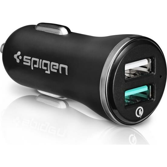 Spigen F27QC Hızlı Şarj 3.0 Araç Şarjı Çift Giriş USB QC 3.0 Qualcomm
