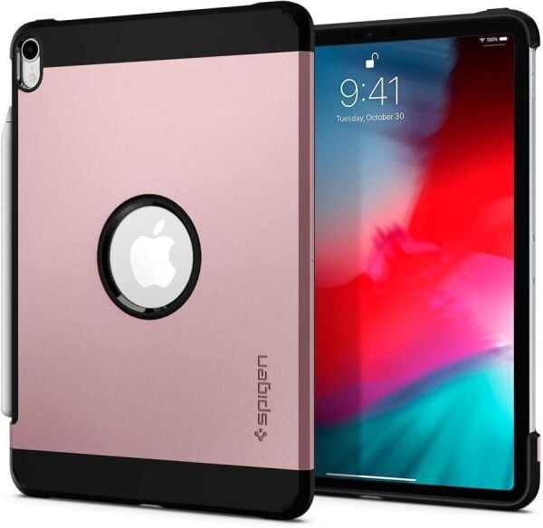 Spigen iPad Pro 12.9'' (2018) ile Uyumlu Kılıf Tough Armor Rose Gold