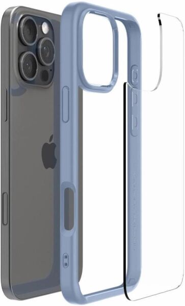 Spigen iPhone 16 Pro Max ile Uyumlu Kılıf Crystal Hybrid Sierra Blue