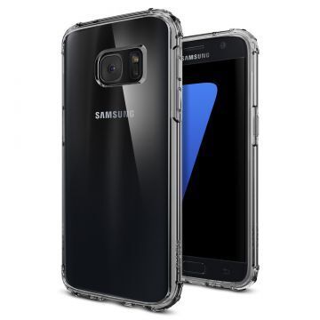 Spigen Galaxy S7 ile Uyumlu Kılıf Crystal Shell Dark Crystal