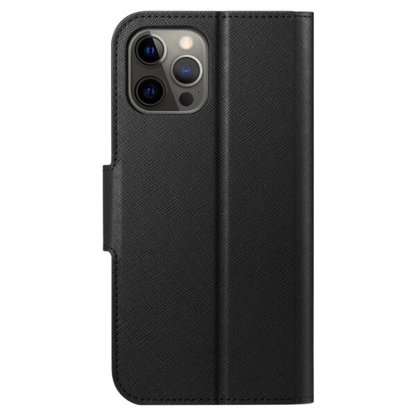 Spigen iPhone 12 Pro Max ile Uyumlu Kılıf, Caseology Câlin Saffiano Black