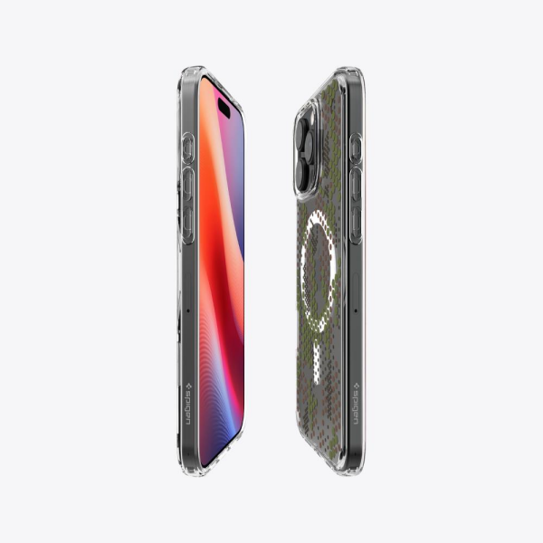 Spigen iPhone 16 Pro ile Uyumlu Kılıf Ultra Hybrid MagFit MagSafe Özellikli Digital Camo