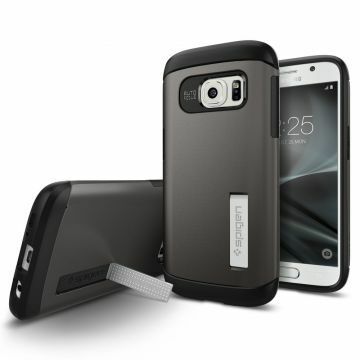 Spigen Galaxy S7 ile Uyumlu Kılıf Slim Armor Gun Metal