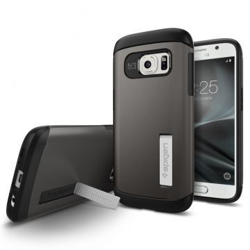 Spigen Galaxy S7 ile Uyumlu Kılıf Slim Armor Gun Metal