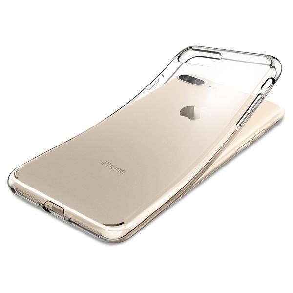 Spigen iPhone 7 Plus / 8 Plus ile Uyumlu Kılıf Liquid Crystal 4 Tarafı Tam Koruma Crystal Clear