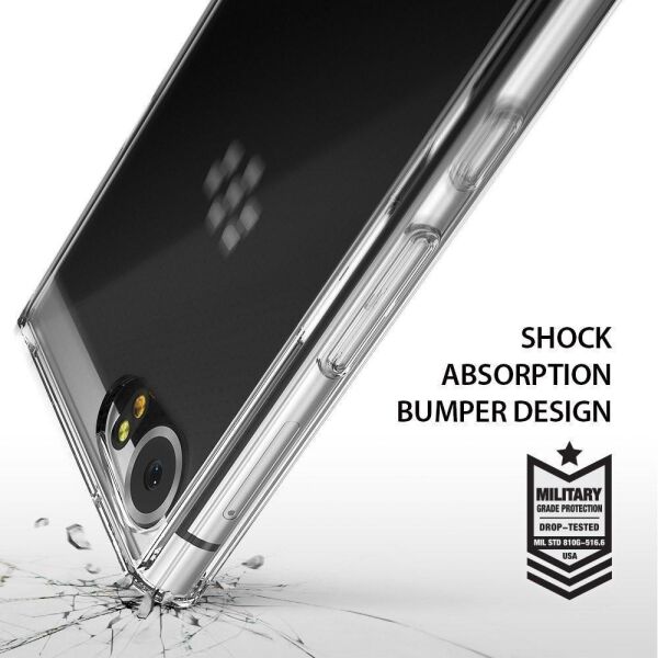 Ringke Fusion KEYone ile Uyumlu Kılıf Crystal Clear TPU Bumper Extra Darbe Emici