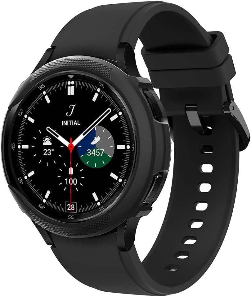 Spigen Galaxy Watch 4 Classic (46mm) ile Uyumlu Kılıf Liquid Air Matte Black