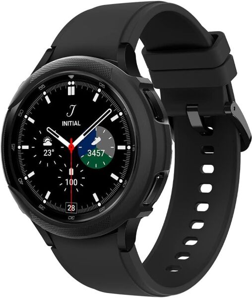 Spigen Galaxy Watch 4 Classic (46mm) ile Uyumlu Kılıf Liquid Air Matte Black