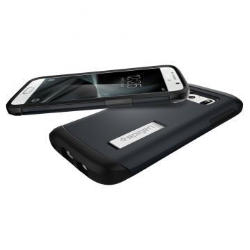 Spigen Galaxy S7 ile Uyumlu Kılıf Slim Armor Metal Slate