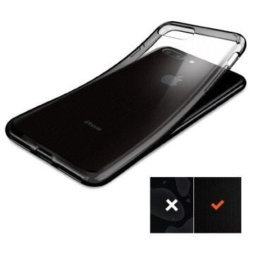Spigen iPhone 7 Plus / 8 Plus ile Uyumlu Kılıf Liquid Crystal 4 Tarafı Tam Koruma Space Crystal