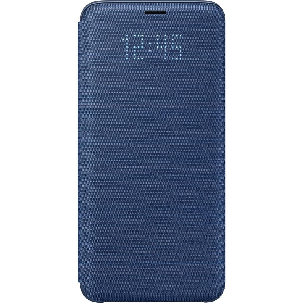 Galaxy S9 ile Uyumlu Led View Cover Kılıf Mavi EF-NG960PLEGWW