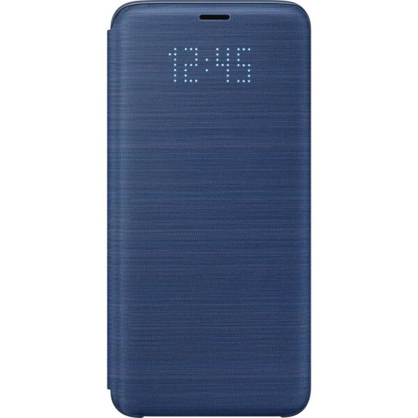 Galaxy S9 ile Uyumlu Led View Cover Kılıf Mavi EF-NG960PLEGWW
