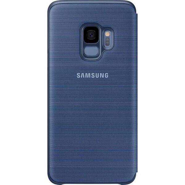 Galaxy S9 ile Uyumlu Led View Cover Kılıf Mavi EF-NG960PLEGWW