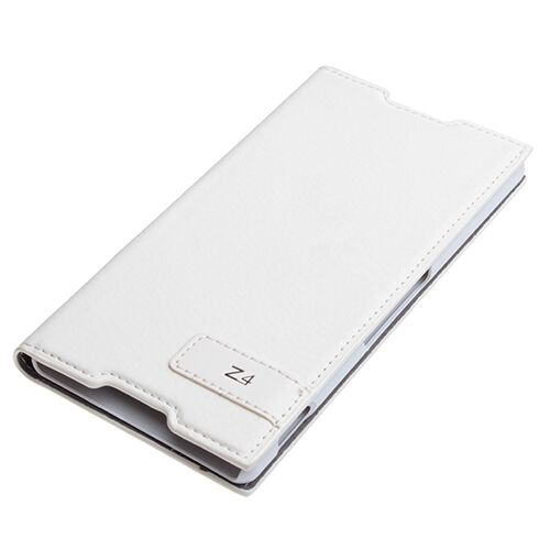 Xperia Z3 Plus ile Uyumlu Kılıf Safir Serisi Kapaklı Beyaz