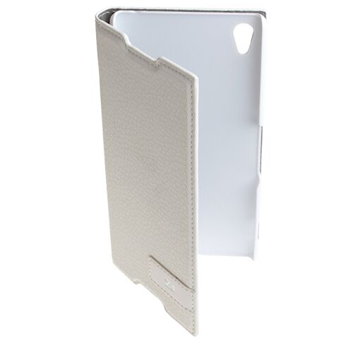 Xperia Z3 Plus ile Uyumlu Kılıf Safir Serisi Kapaklı Beyaz