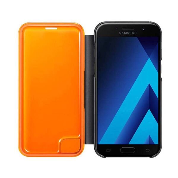 Galaxy A5(2017) ile Uyumlu Neon Flip Cover Siyah EF-FA520PBEGWW (Out)