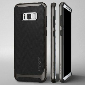 Spigen Galaxy S8 Plus ile Uyumlu Kılıf Neo Hybrid Gun Metal