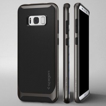 Spigen Galaxy S8 Plus ile Uyumlu Kılıf Neo Hybrid Gun Metal