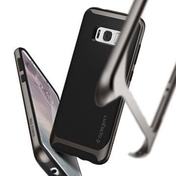 Spigen Galaxy S8 Plus ile Uyumlu Kılıf Neo Hybrid Gun Metal