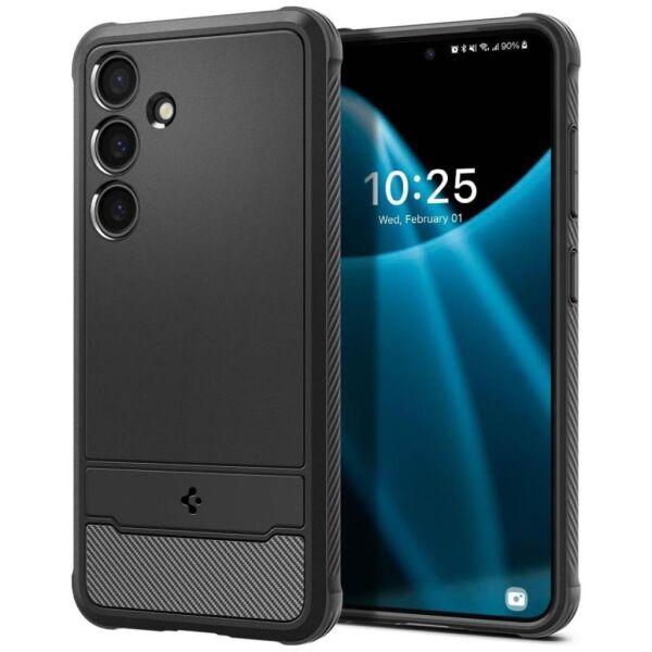 Spigen Galaxy S24 ile Uyumlu Kılıf Rugged Armor Matte Black