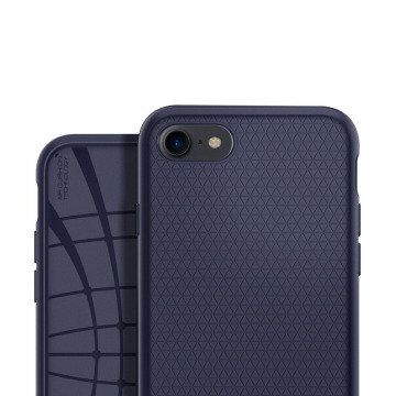 Spigen iPhone 7/8 ile Uyumlu Kılıf Liquid Air Armor Midnight Blue