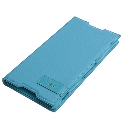 Xperia Z3 Plus ile Uyumlu Kılıf Safir Serisi Kapaklı Mavi