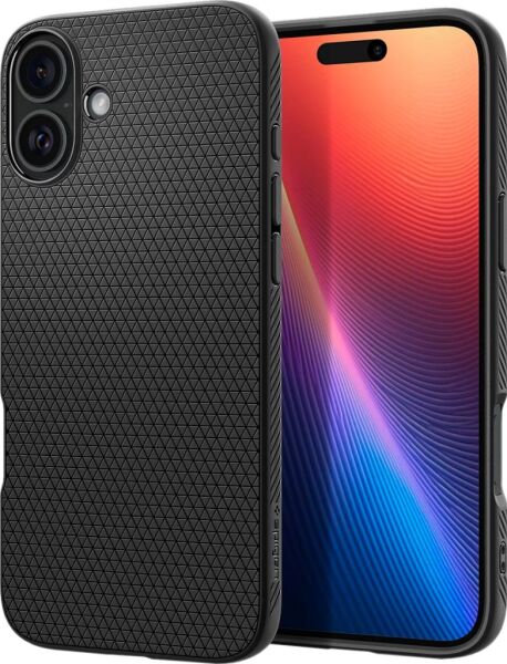 Spigen iPhone 16 ile Uyumlu Kılıf Liquid Air Matte Black