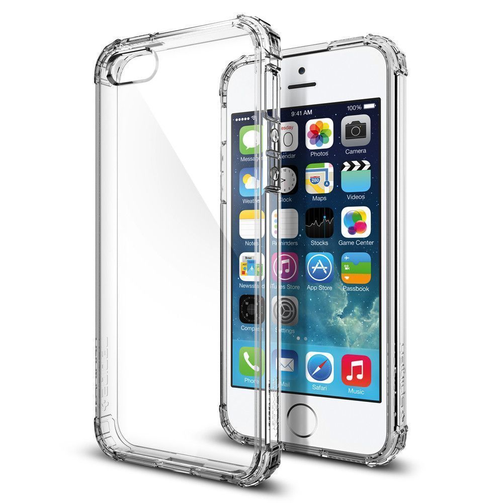 Spigen iPhone SE ile Uyumlu Kılıf Crystal Shell Crystal Clear